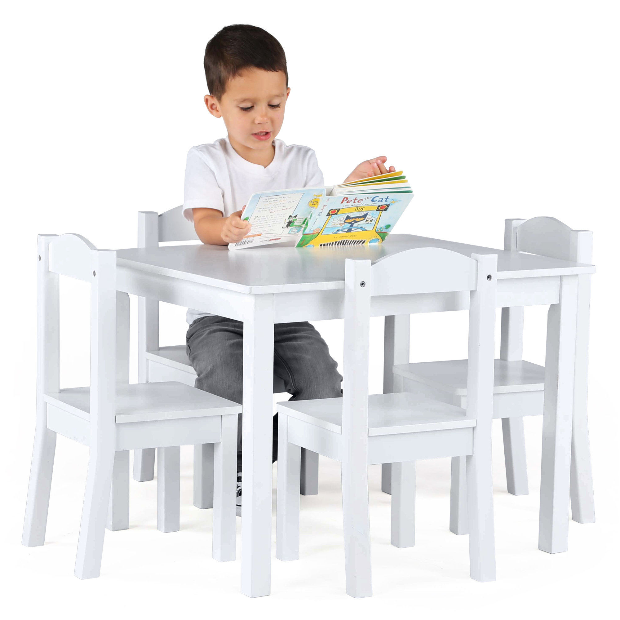 Tot Tutors Samira Kids' 5 Piece Rectangular Table and Chair Set & Reviews Wayfair