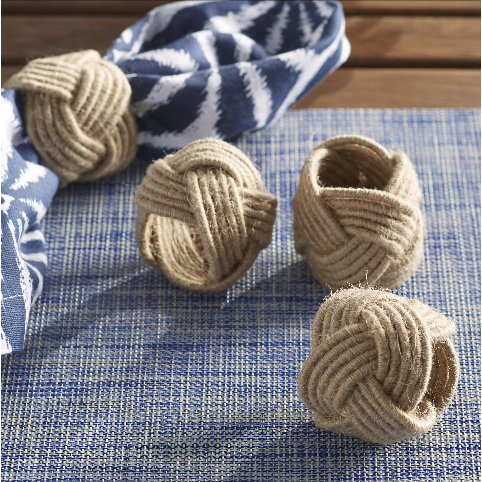 Jute Woven Napkin Rings & Reviews Birch Lane