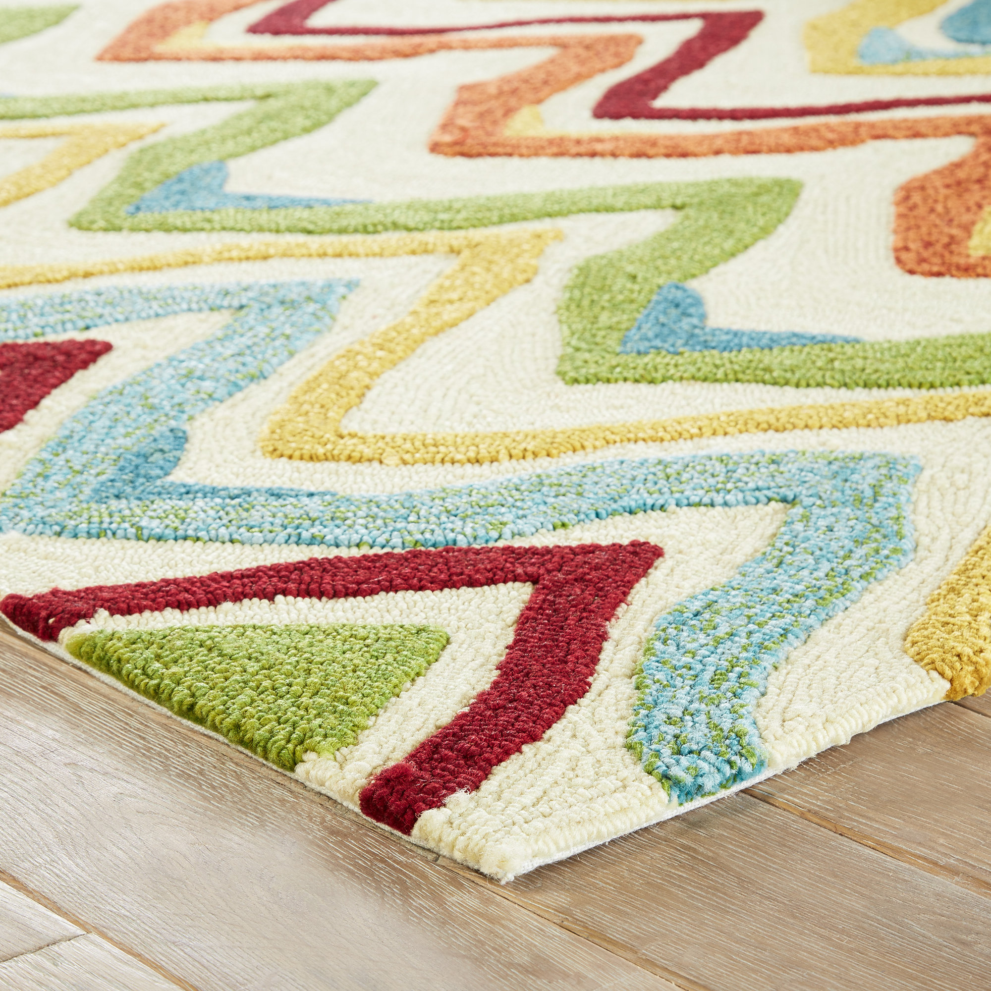 Zipcode Design Richardson Burnt Orange/Cyan Blue Indoor/Outdoor Area