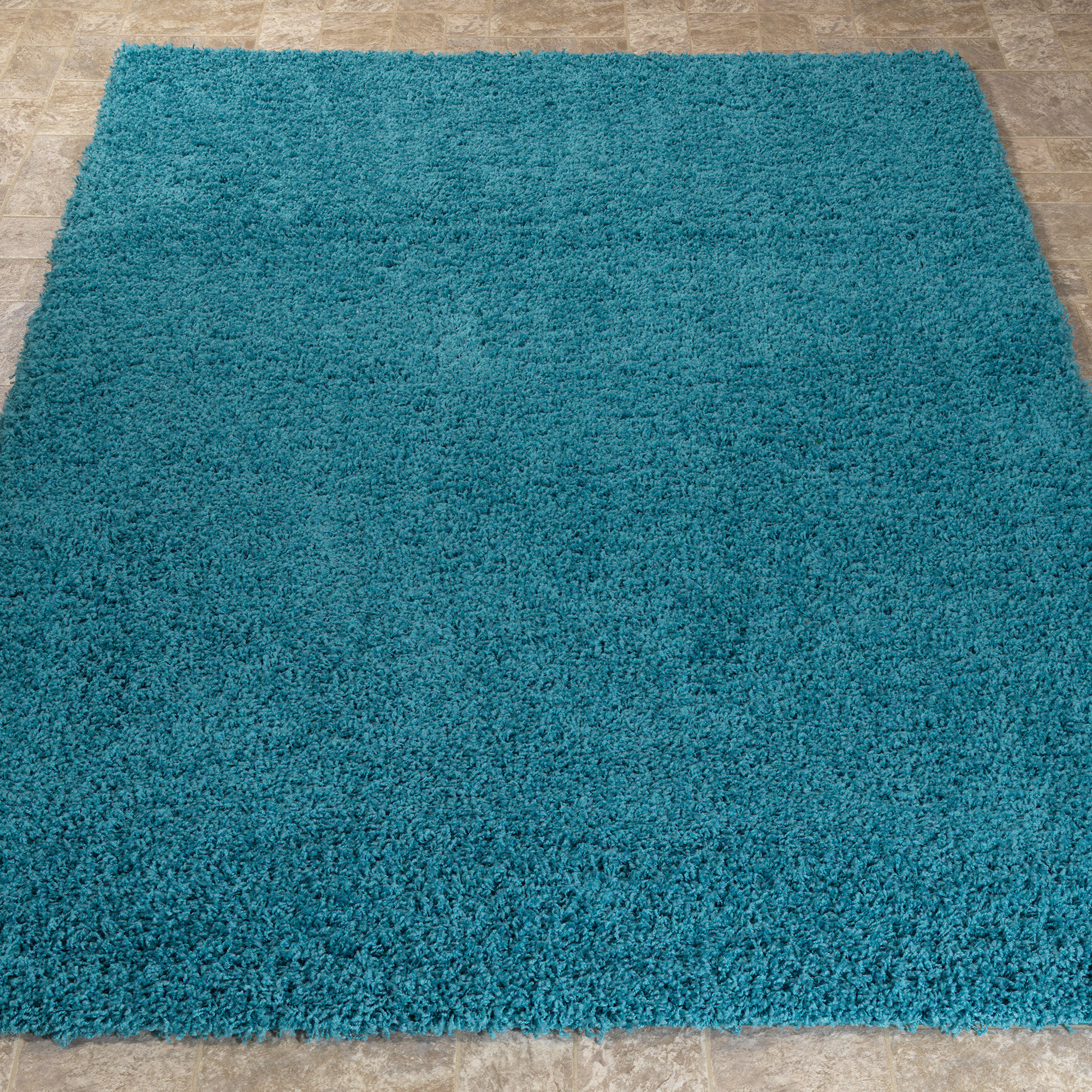 Ottomanson Turquoise Blue Shaggy Area Rug & Reviews Wayfair