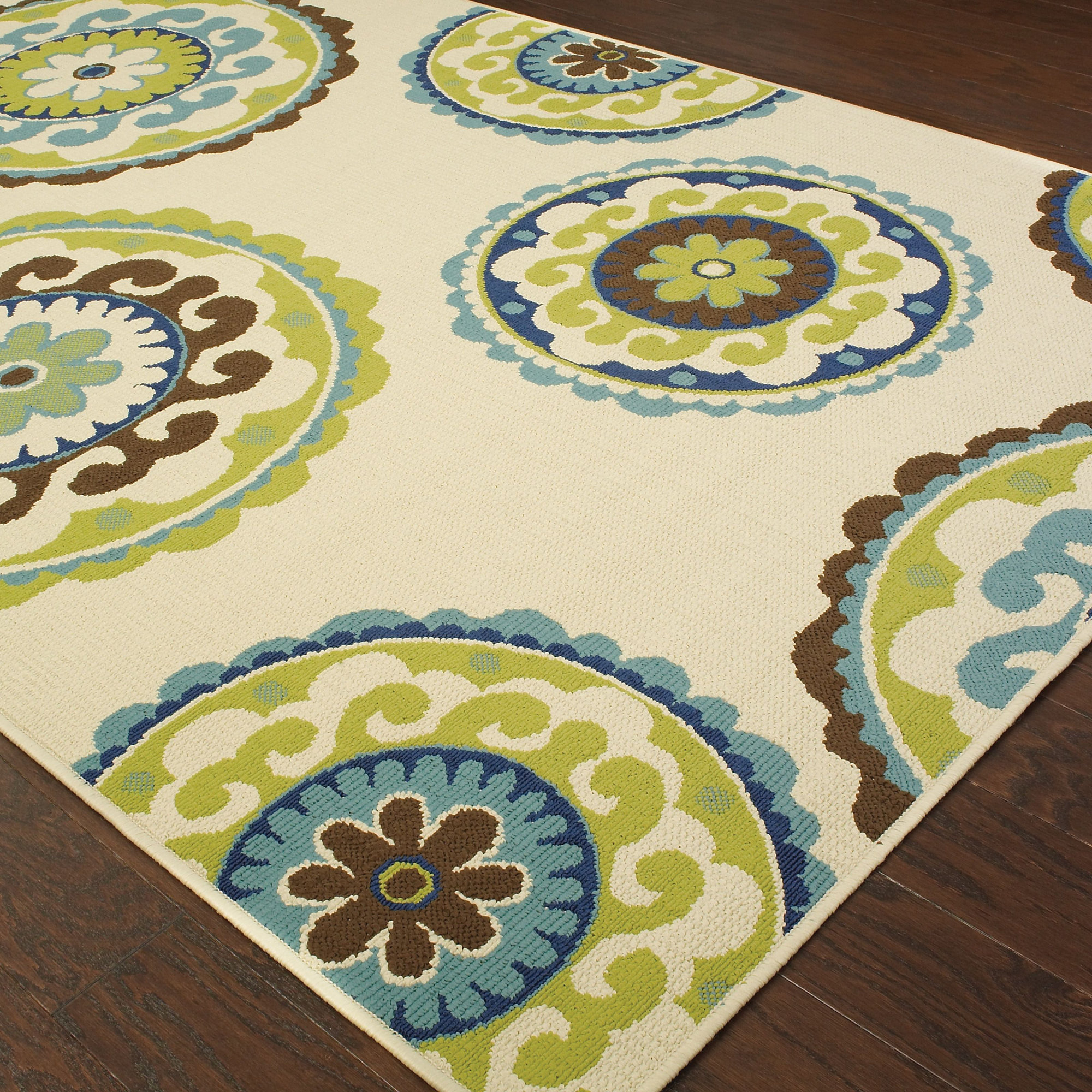 Bungalow Rose Capri Beige/Green Indoor/Outdoor Area Rug & Reviews