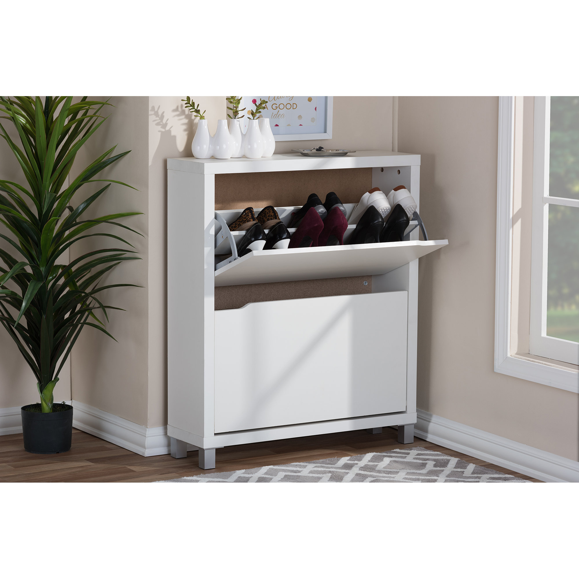 12Pair White Shoe Storage & Reviews AllModern