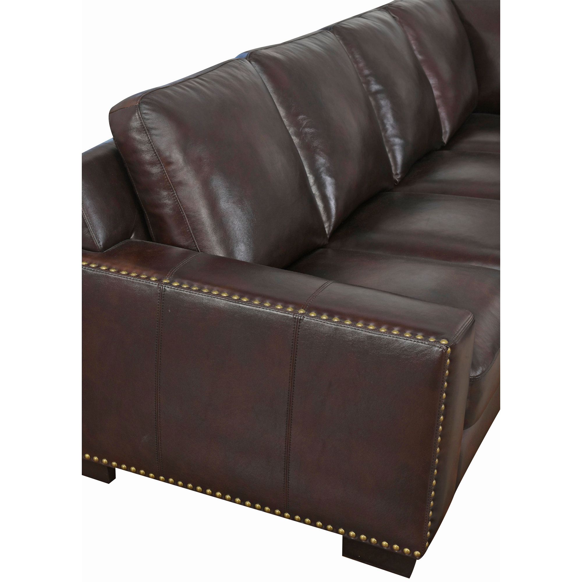 Maryann 116" Leather RightFacing Sectional & Reviews Joss & Main