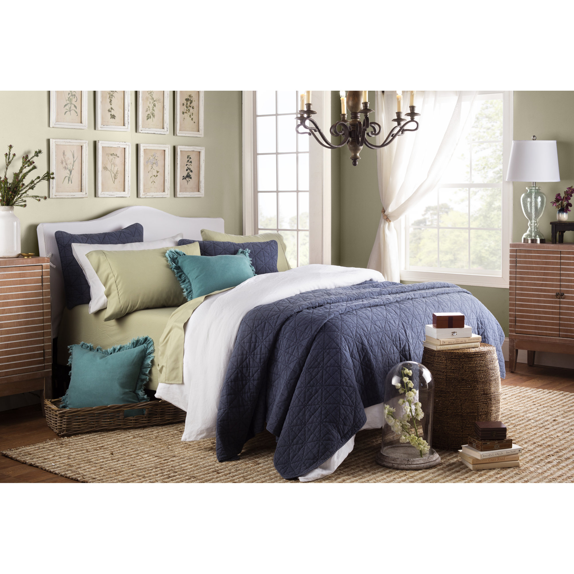 Skyline Furniture Slip Cover Upholstered Panel Headboard & Reviews