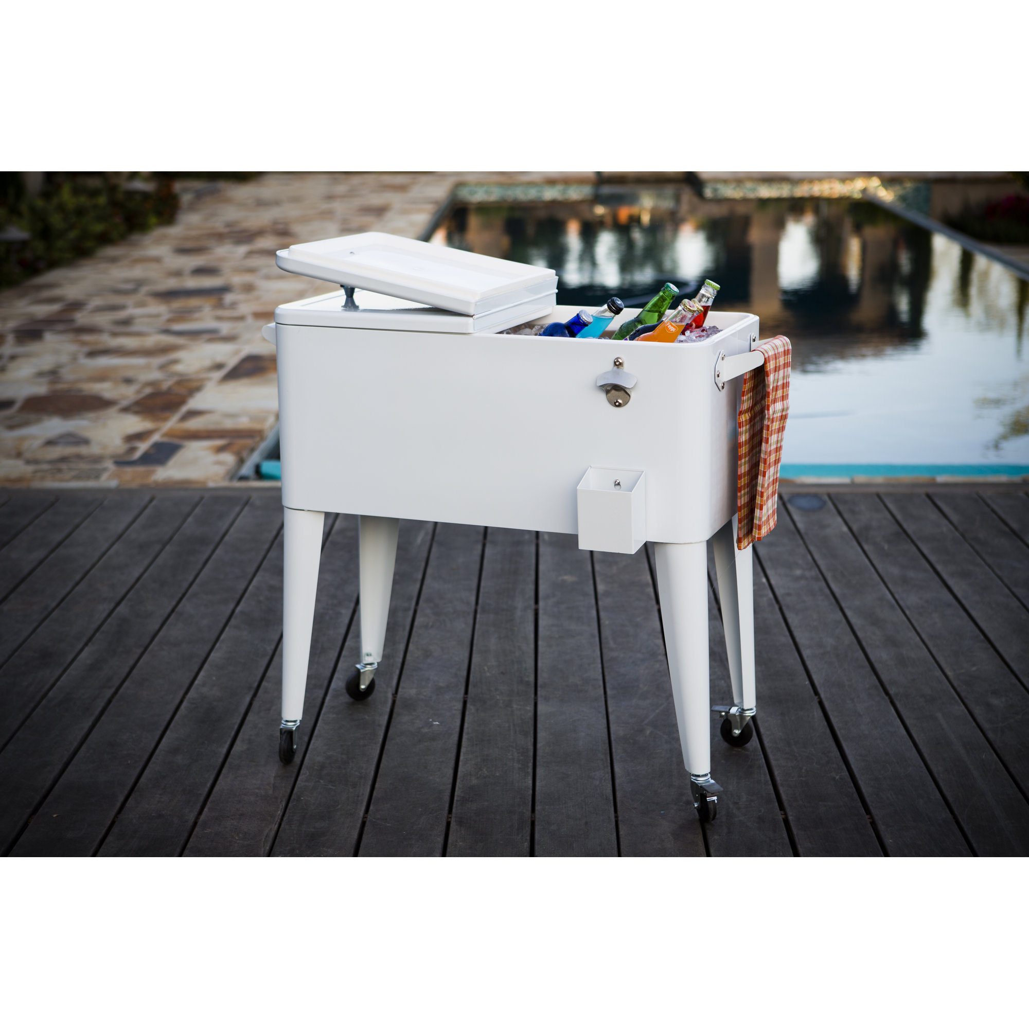 Permasteel 80 Qt. Patio Rolling Cooler & Reviews Wayfair