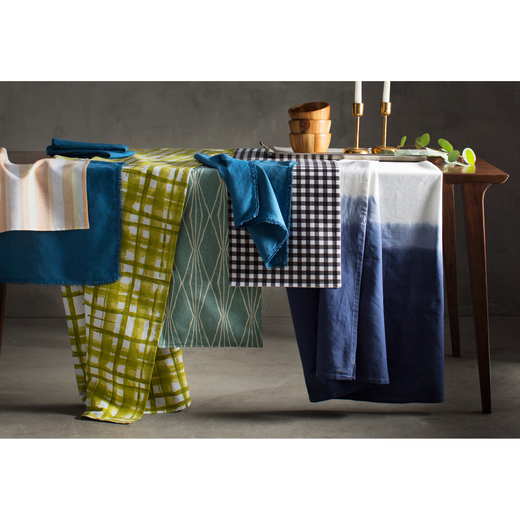 Saro Striped Basket Weave Tablecloth Wayfair