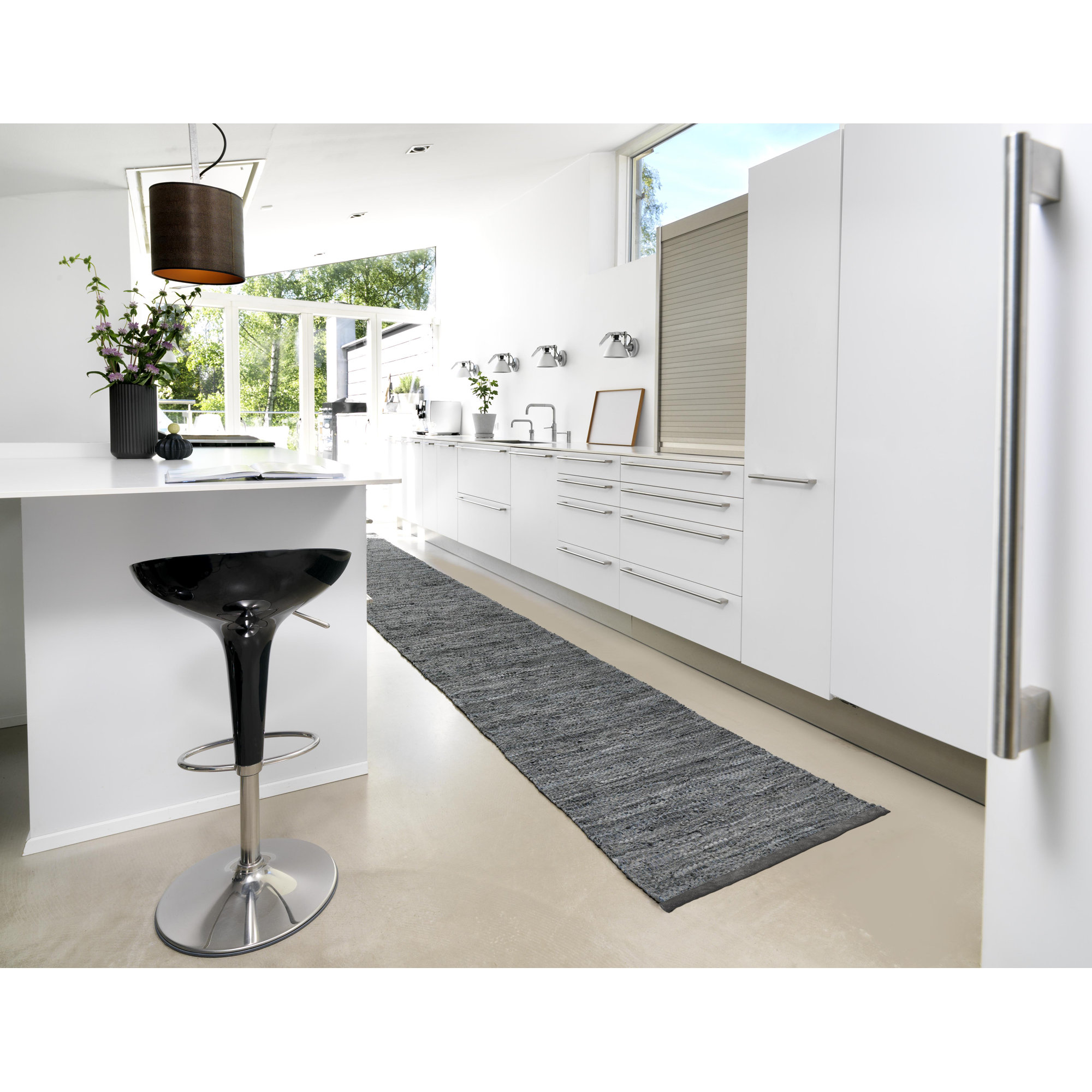 Rug Solid HandWoven Dark Grey Area Rug & Reviews Wayfair.co.uk