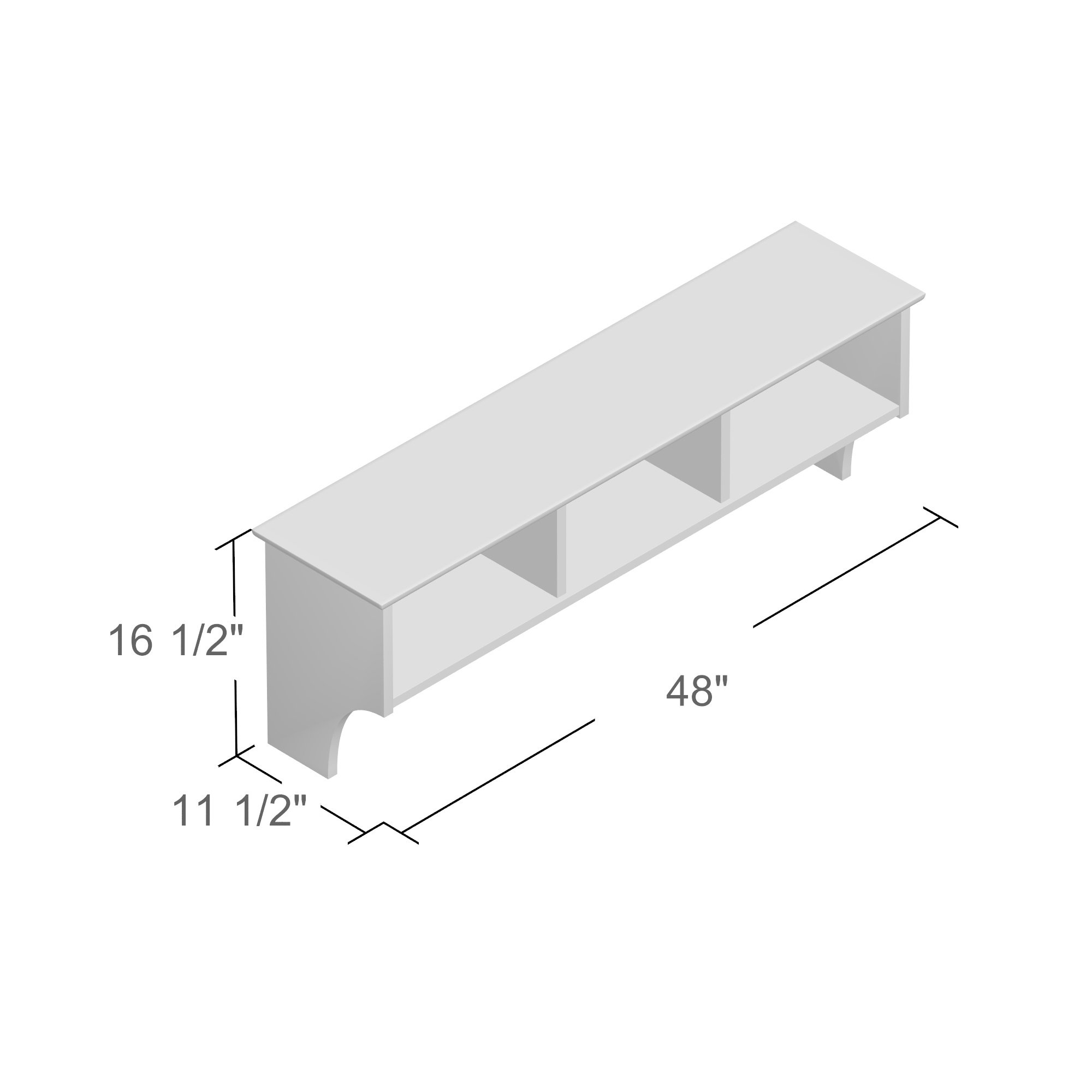 Laurel Foundry Modern Farmhouse 48" Drifted Gray Wall Mounted Coat Rack