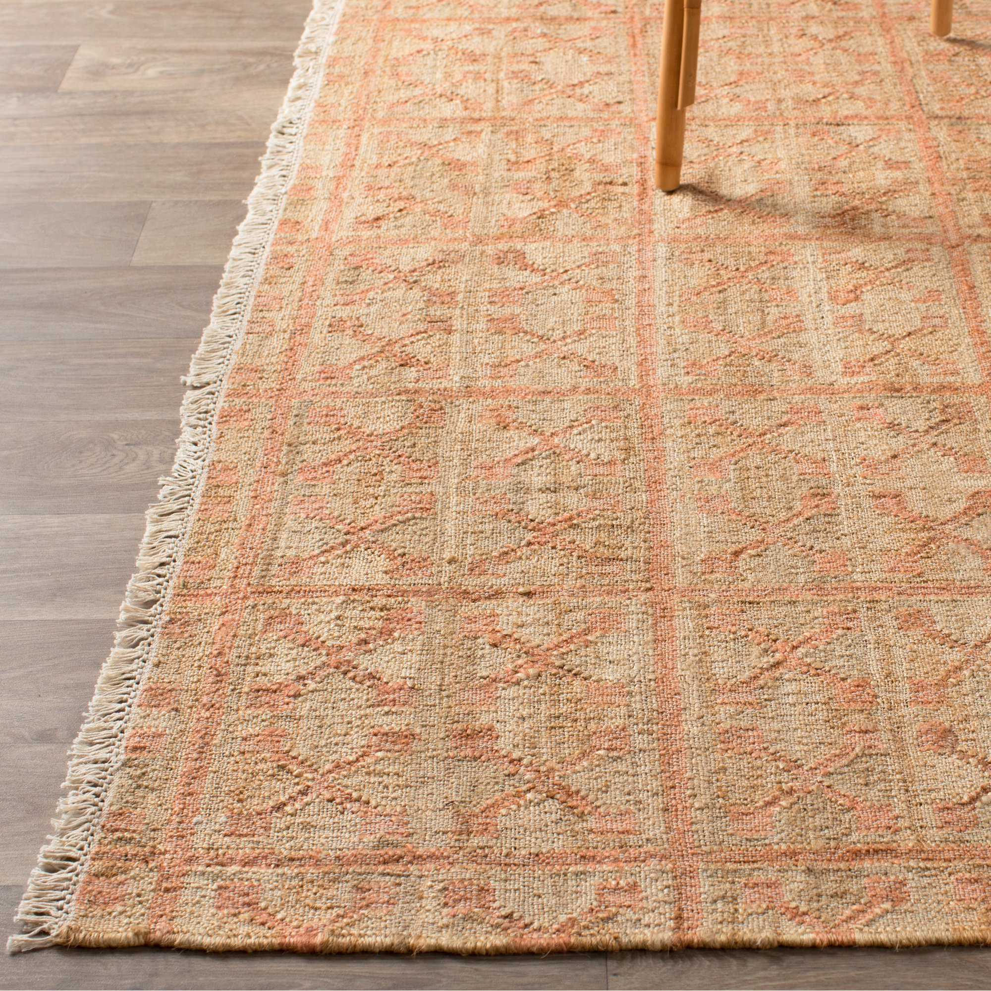 Arcuri HandWoven Beige/Salmon Area Rug AllModern