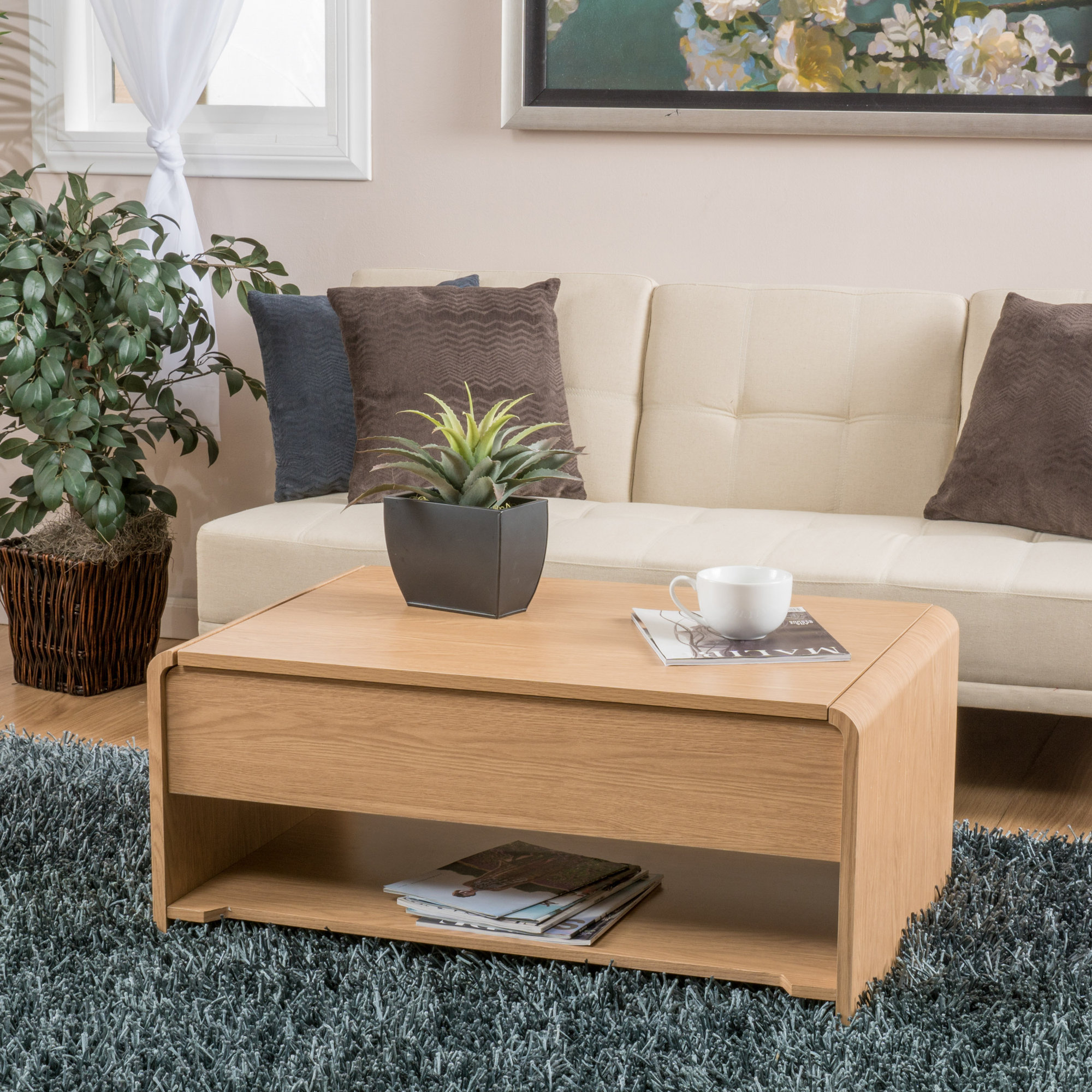 Latitude Run Lift Top Storage Coffee Table & Reviews