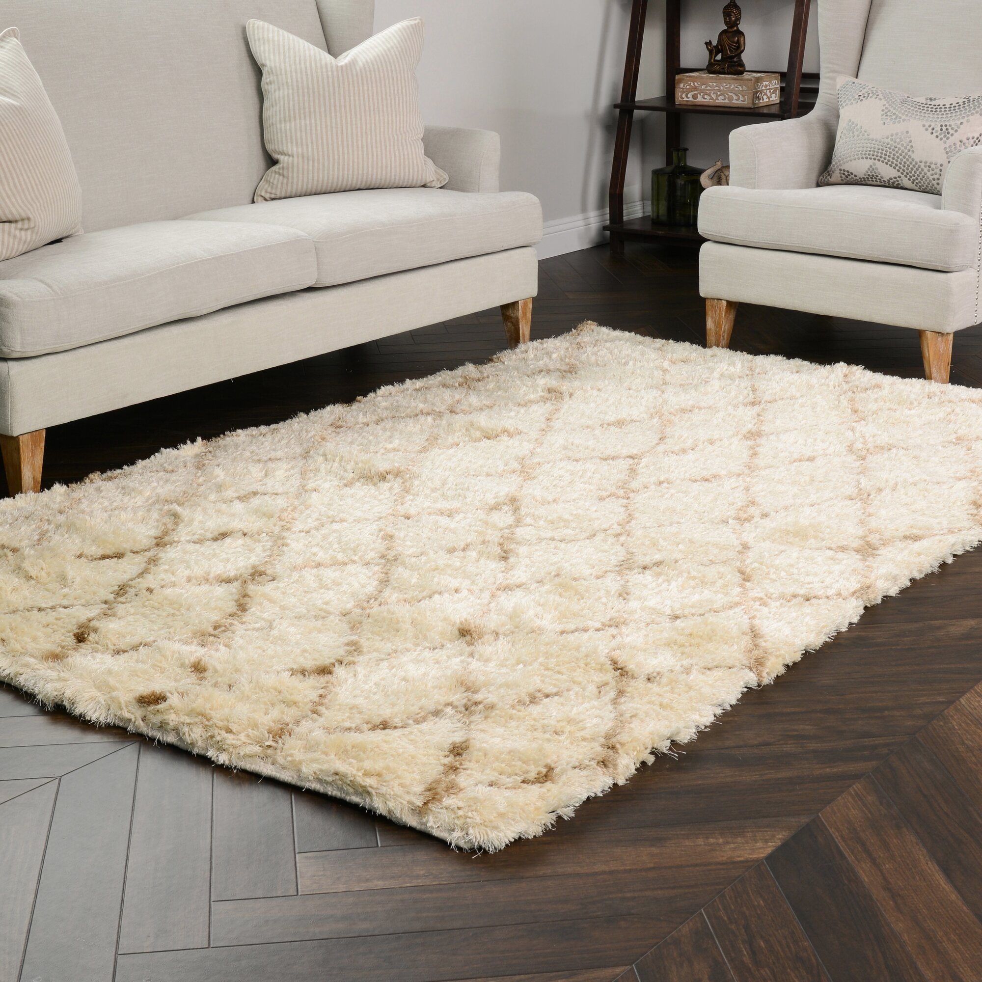 Charles Brown Beige Area Rug