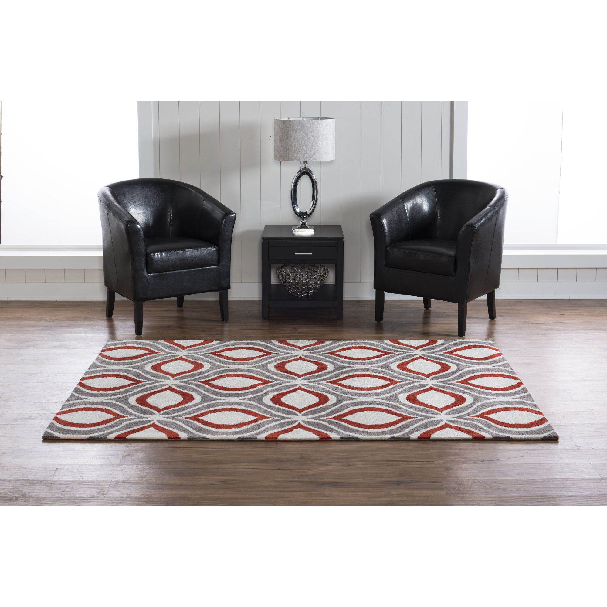 Noam HandTufted Beige/Gray/Red Area Rug & Reviews AllModern