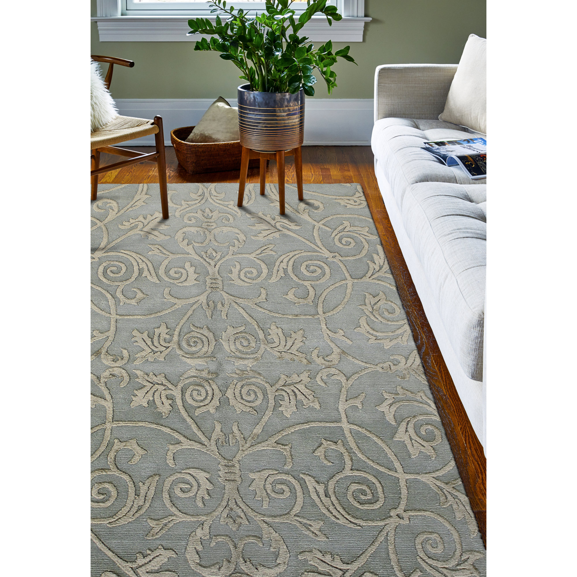 Bashian Rugs Royale Light Blue Area Rug & Reviews Wayfair