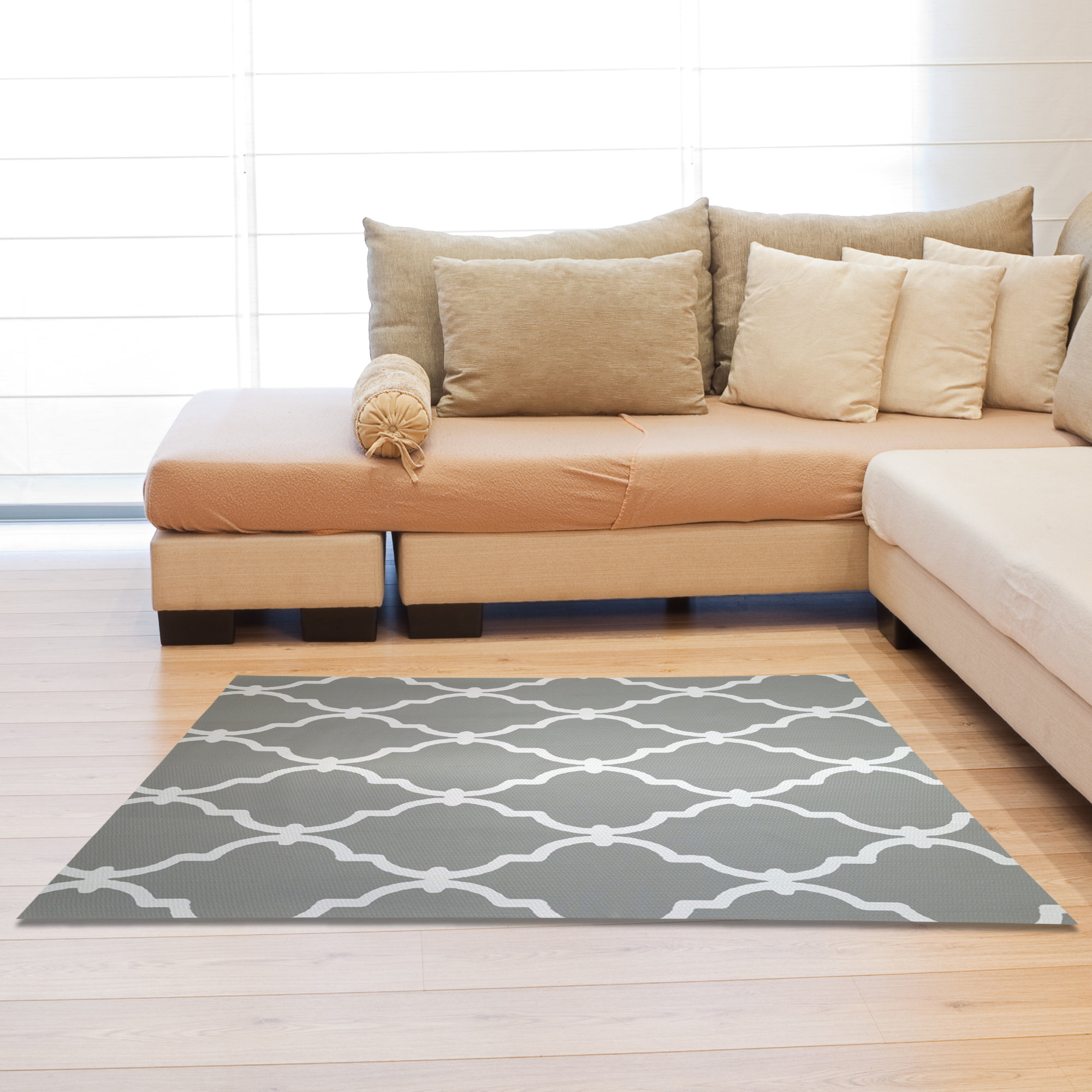 e by design Geometric Grey Indoor/Outdoor Area Rug & Reviews Wayfair