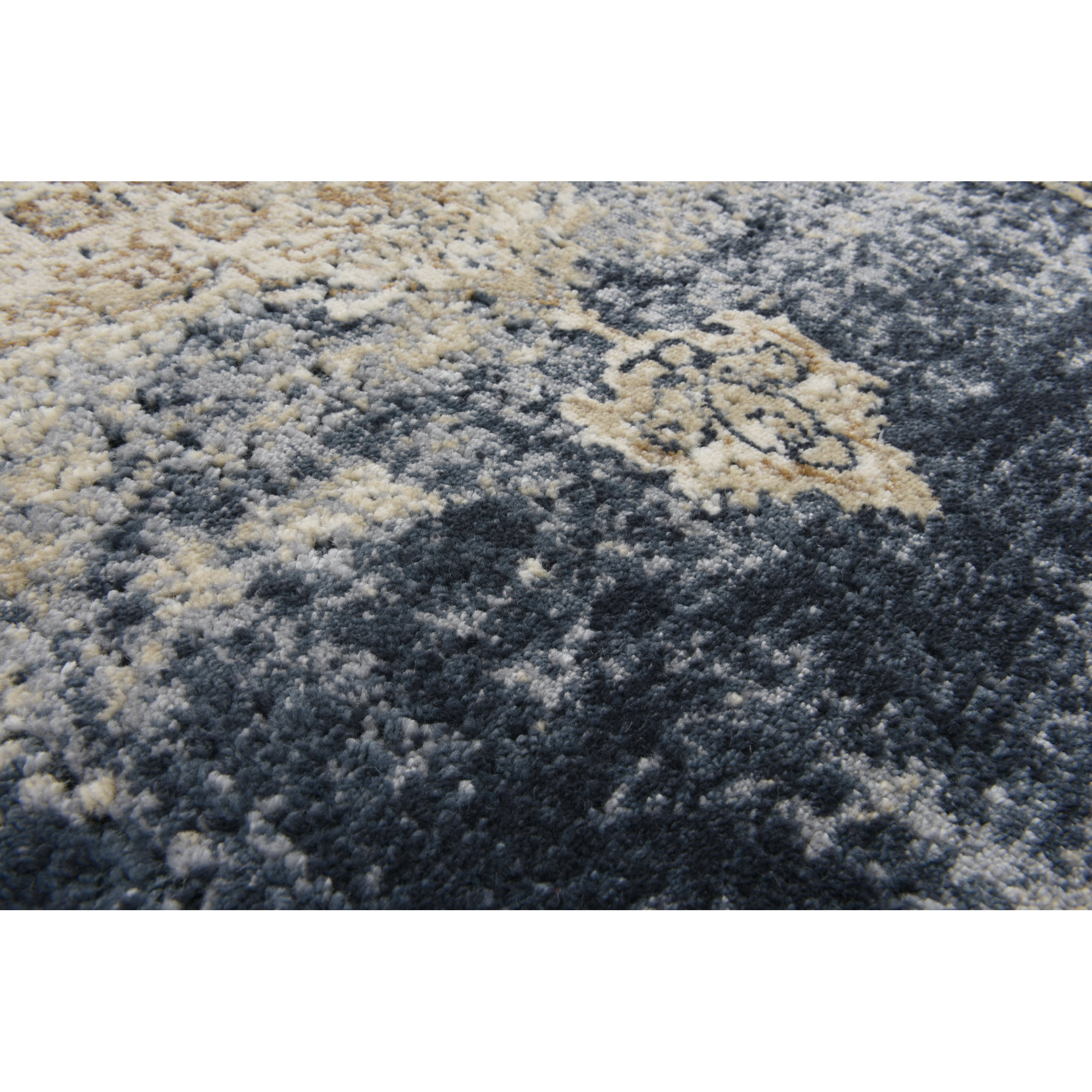 Laurel Foundry Modern Farmhouse Abbeville Dark Blue/Beige Area Rug