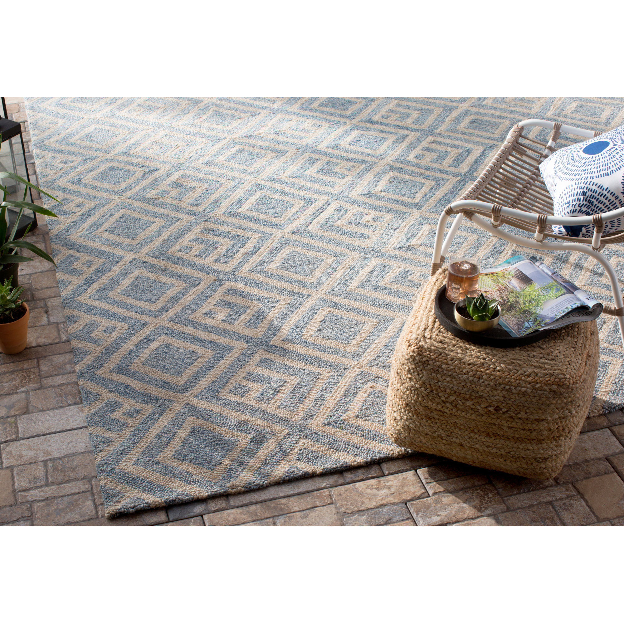Liora Manne Wooster HandTufted Denim Indoor/Outdoor Area Rug Wayfair