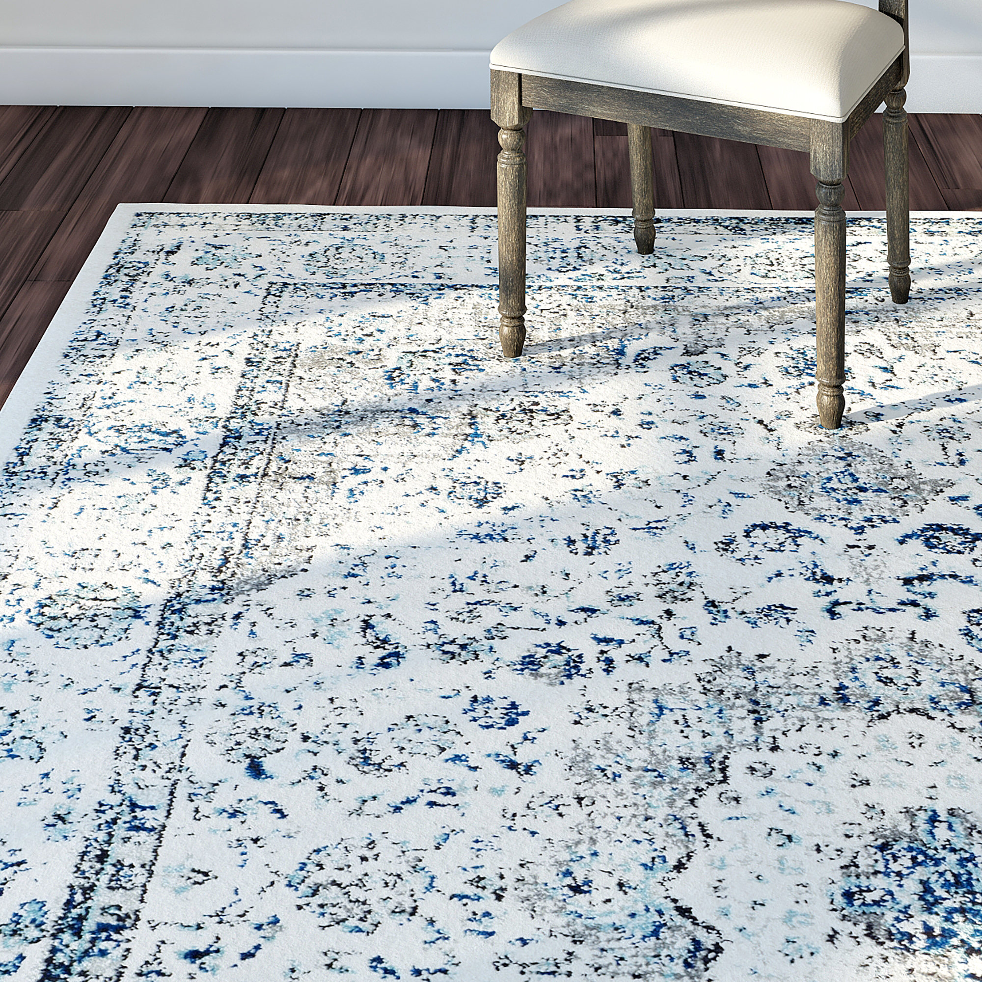 Gray/Ivory Area Rug & Reviews Birch Lane