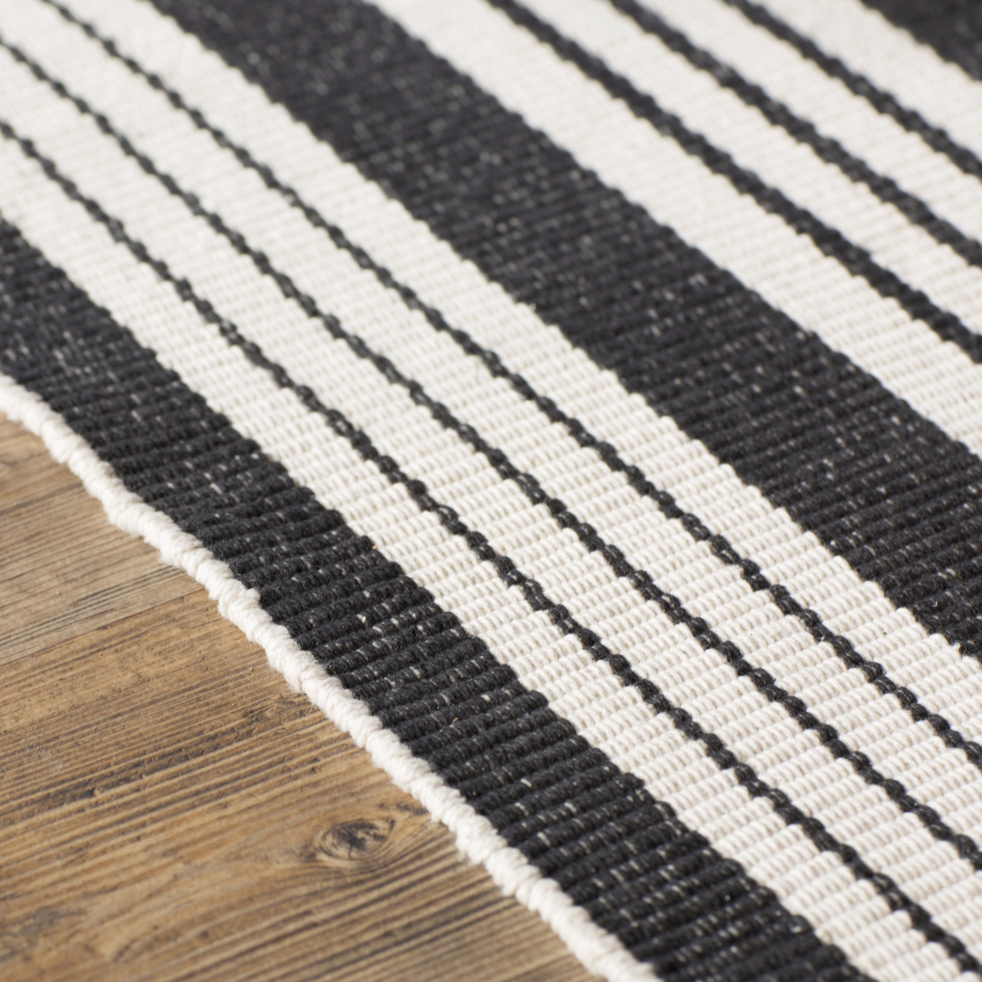 August Grove Ollie Hand Woven Black Area Rug & Reviews Wayfair