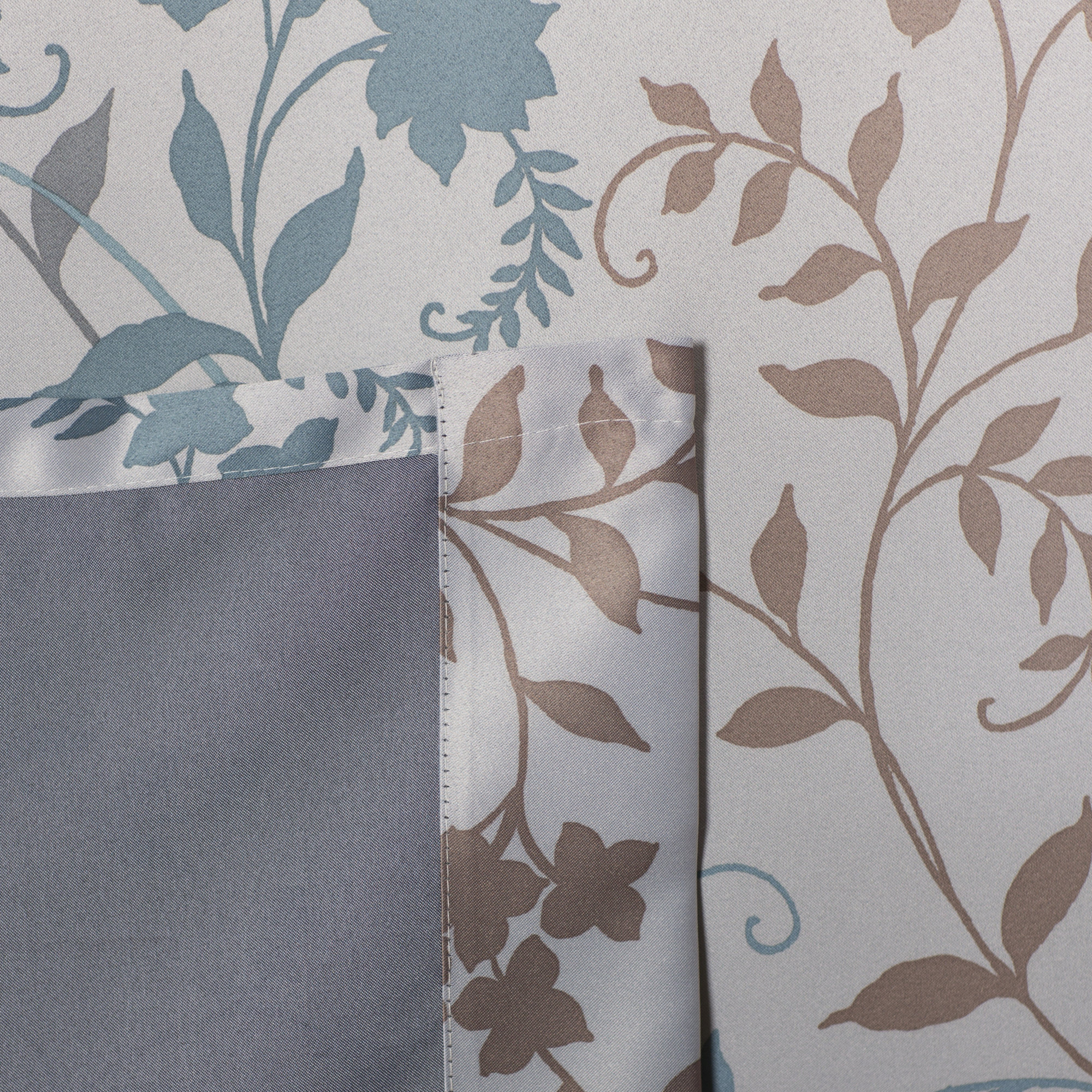 Sun Zero Auburn Nature/Floral SemiSheer Rod Pocket Single Curtain