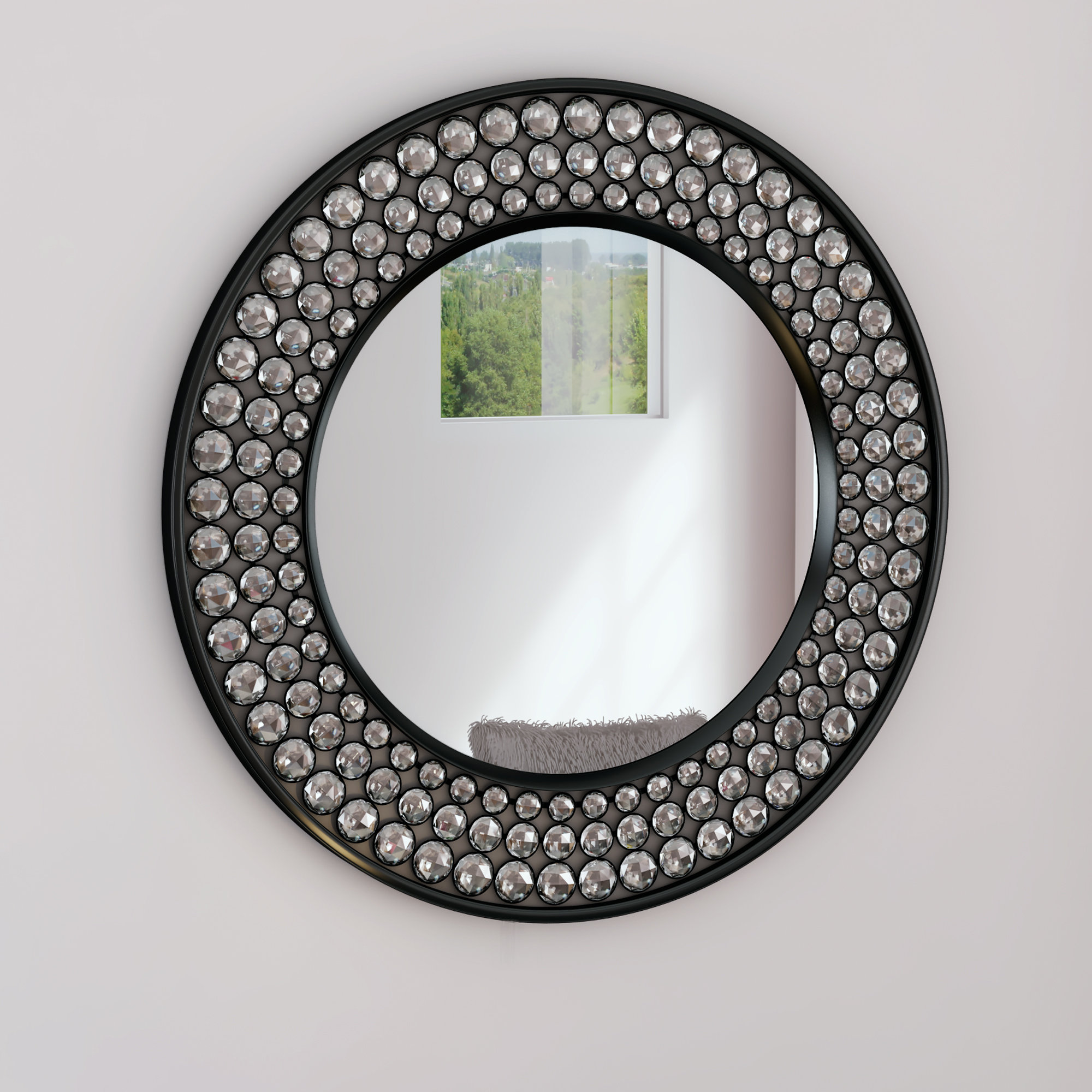 House of Hampton Jeweled Wall Mirror & Reviews Wayfair
