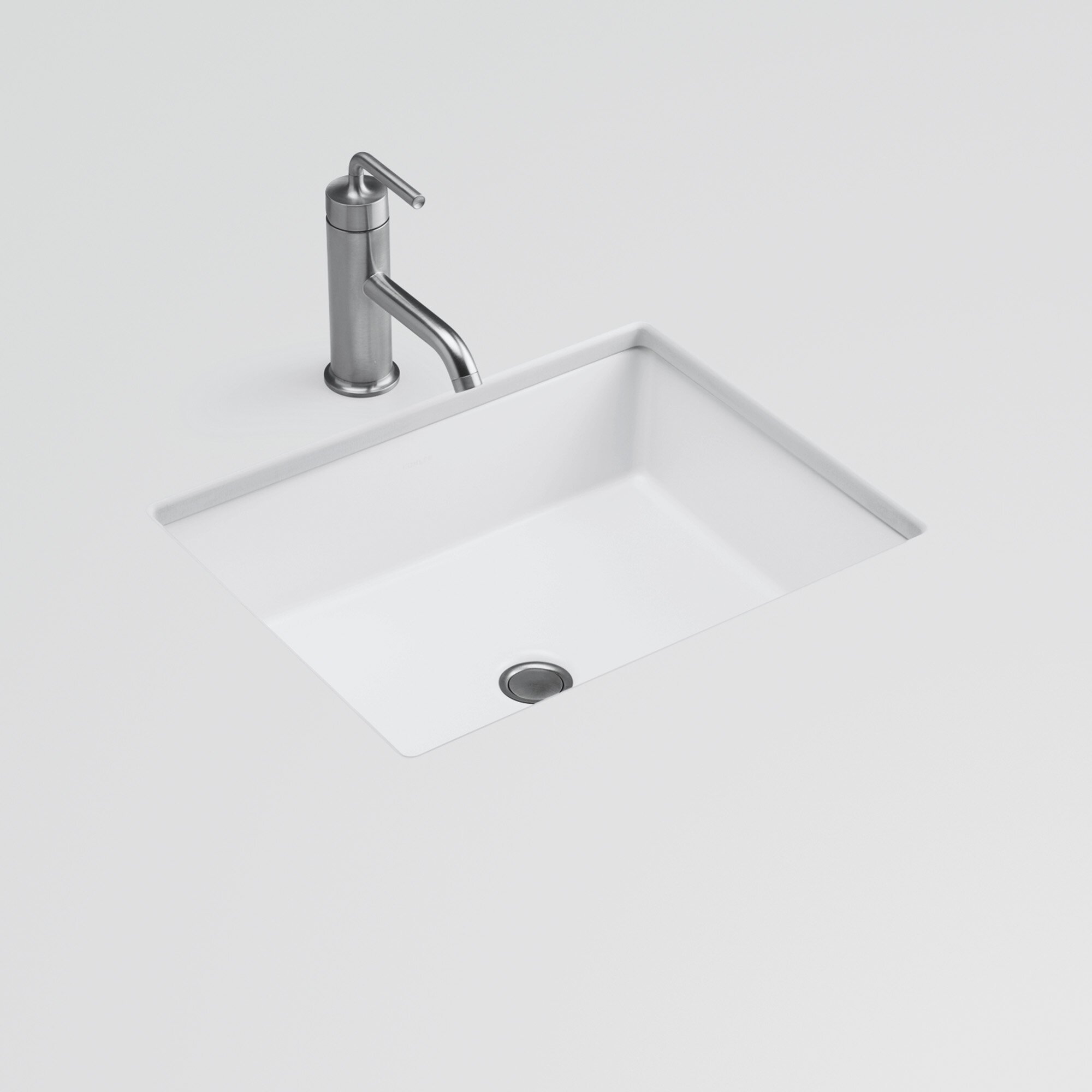 Kohler Verticyl Rectangular Undermount Bathroom Sink with Overflow ...