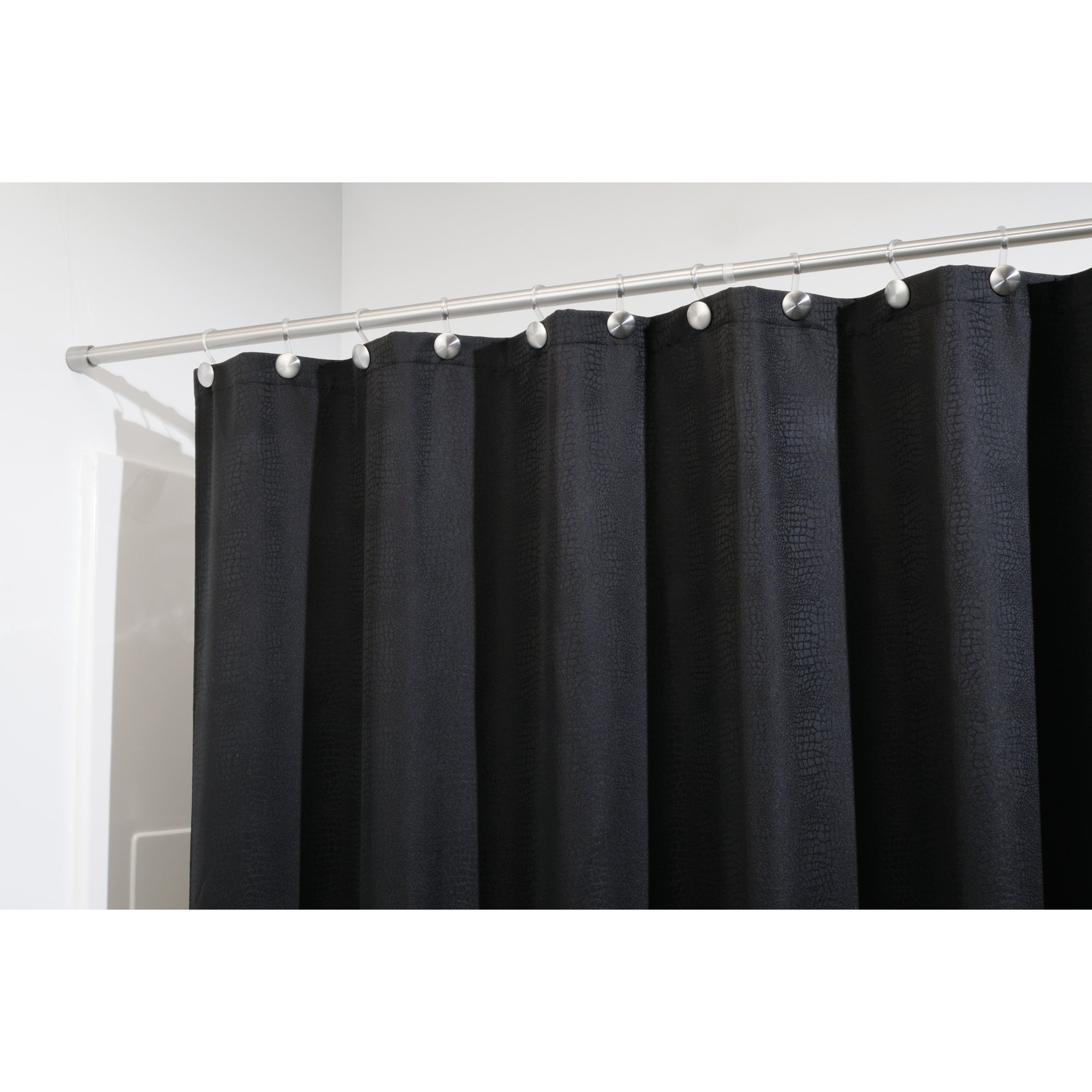InterDesign Forma Small Adjustable Straight Tension Shower Curtain Rod