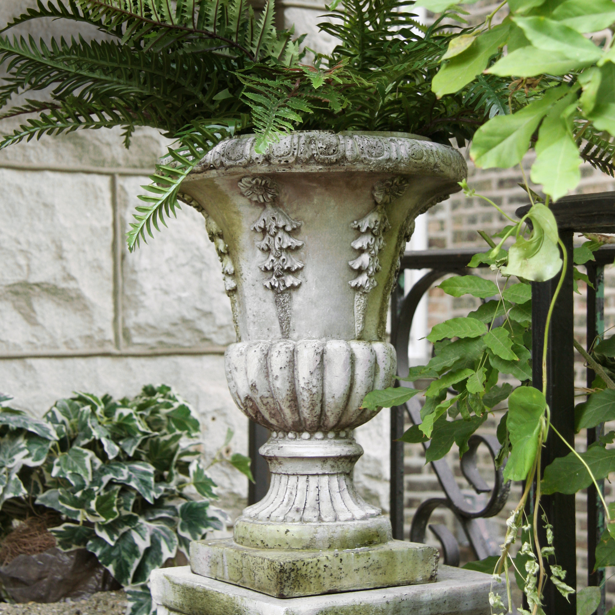 OrlandiStatuary Cast Stone Urn Planter &amp; Reviews Wayfair