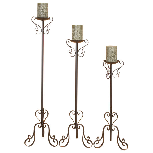 Darby Home Co 3 Piece Iron Candlestick Set & Reviews Wayfair