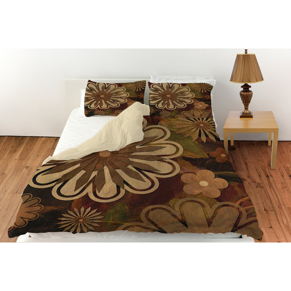 Manual Woodworkers & Weavers Floral Abstract I Duvet Cover Collection