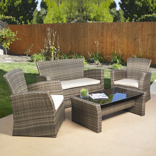 Mission Hills Redondo 4 Piece Lounge Seating Group with Cushion ...