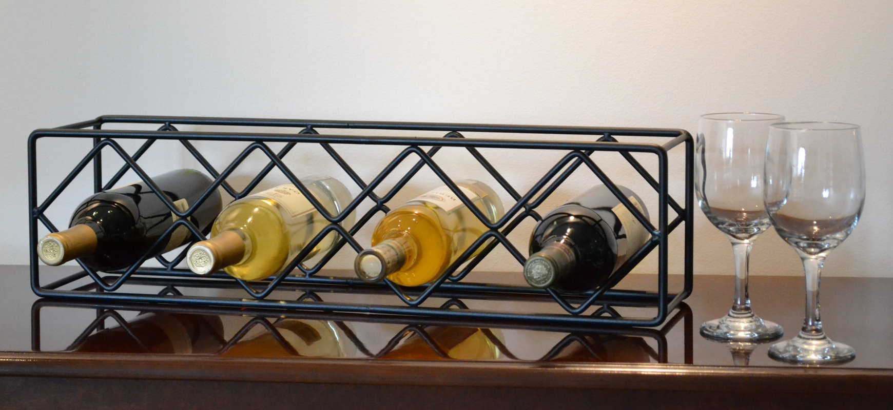 J & J Wire 4 Bottle Tabletop Wine Rack & Reviews Wayfair