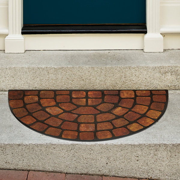 Achim Importing Co Raised Rubber Stone Slice Doormat & Reviews Wayfair