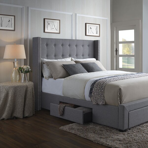 Marlow Home Co. Thousand Oaks Double Upholstered Storage Bed & Reviews ...