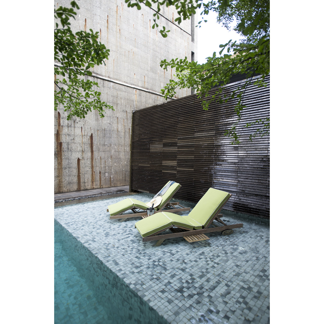 wayfair teak chaise lounge