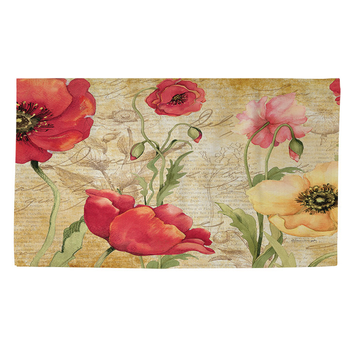 Manual Woodworkers & Weavers Large Poppy Heads Beige Area Rug & Reviews