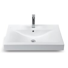 Modern Bathroom Sinks | AllModern  Mona Ceramic Rimming Bathroom Sink