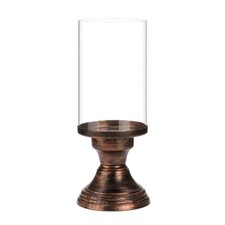 Hurricane Candle Holders You'll Love | Wayfair - Rustic Ranch Sierra Metal/Glass Hurricane