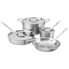  Brushed Stainless Steel 7 Piece Cookware Set  by All-Clad 