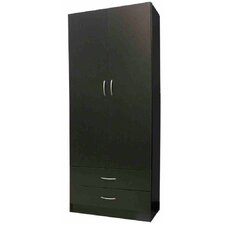  Wardrobe with Two Doors in Black  by Hazelwood Home 