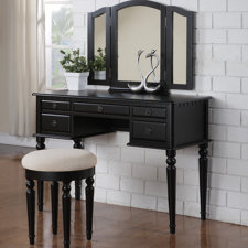 Black Vanity Tables You\'ll Love | Wayfair Black Vanity Tables You\'ll Love | Wayfair