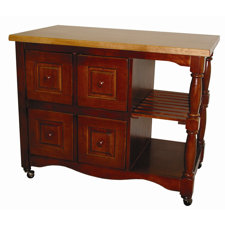 Sunset Selections Kitchen Island with Butcher Block