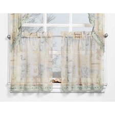 Cafe Curtains You'll Love | Wayfair - Seascape Rod Pocket Tier Set (Set of 2)