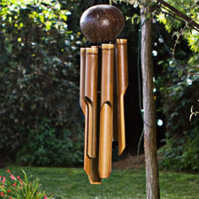 Wind Chimes Bells You Ll Love Wayfair Quick View Natural Bamboo Wind Chime