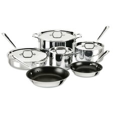  10-Piece Non-Stick Stainless Steel Cookware Set  by All-Clad 