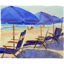 Nautical Blankets & Throws You'll Love | Wayfair Nautical Blankets & Throws You'll Love | Wayfair - Beach Chairs Fleece by Laura Trevey Throw Blanket