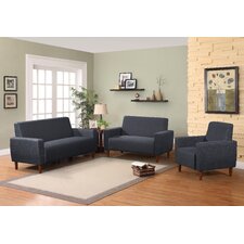 Blue Living Room Sets You'll Love | Wayfair  QUICK VIEW. Mid Century Linen Upholstery Sofa Set