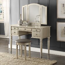 Bedroom & Makeup Vanities You'll Love | Wayfair Bobkona Vanity Set