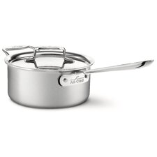  Brushed Stainless Steel Saucepan with Lid  by All-Clad 