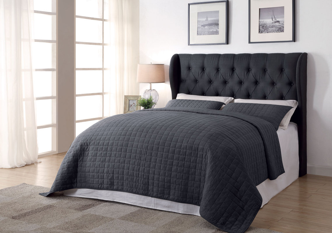 Willa Arlo Interiors Federico Upholstered Wingback Headboard - Defaultname willa arlo interiors federico upholstered wingback headboard - defaultname