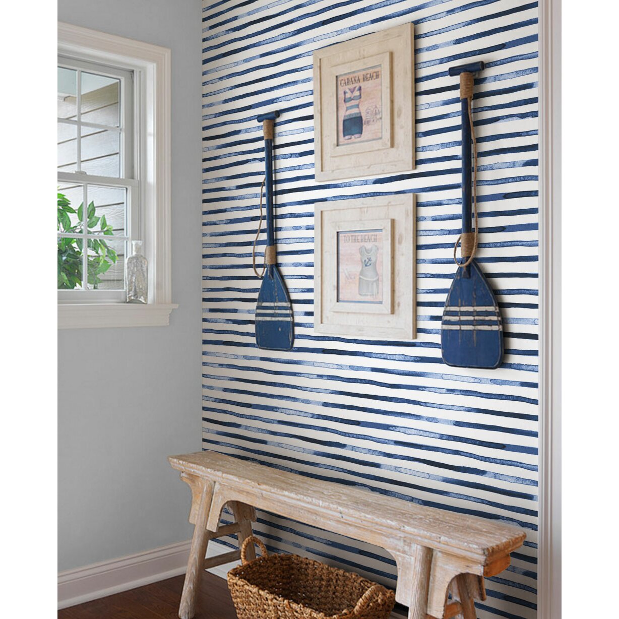 SimpleShapes Stripes 24’ Peel and Stick Wallpaper | Wayfair.ca